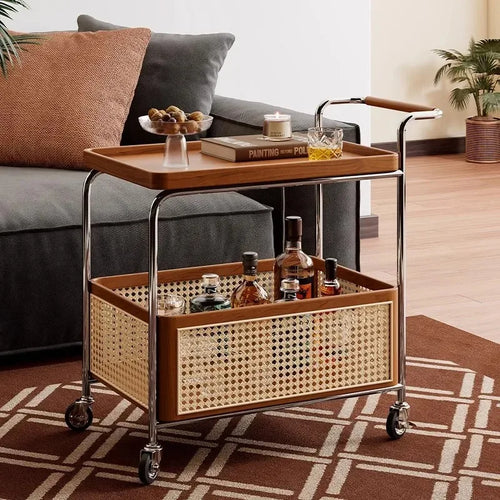 Brown Wood Bar Cart, Luxury Design