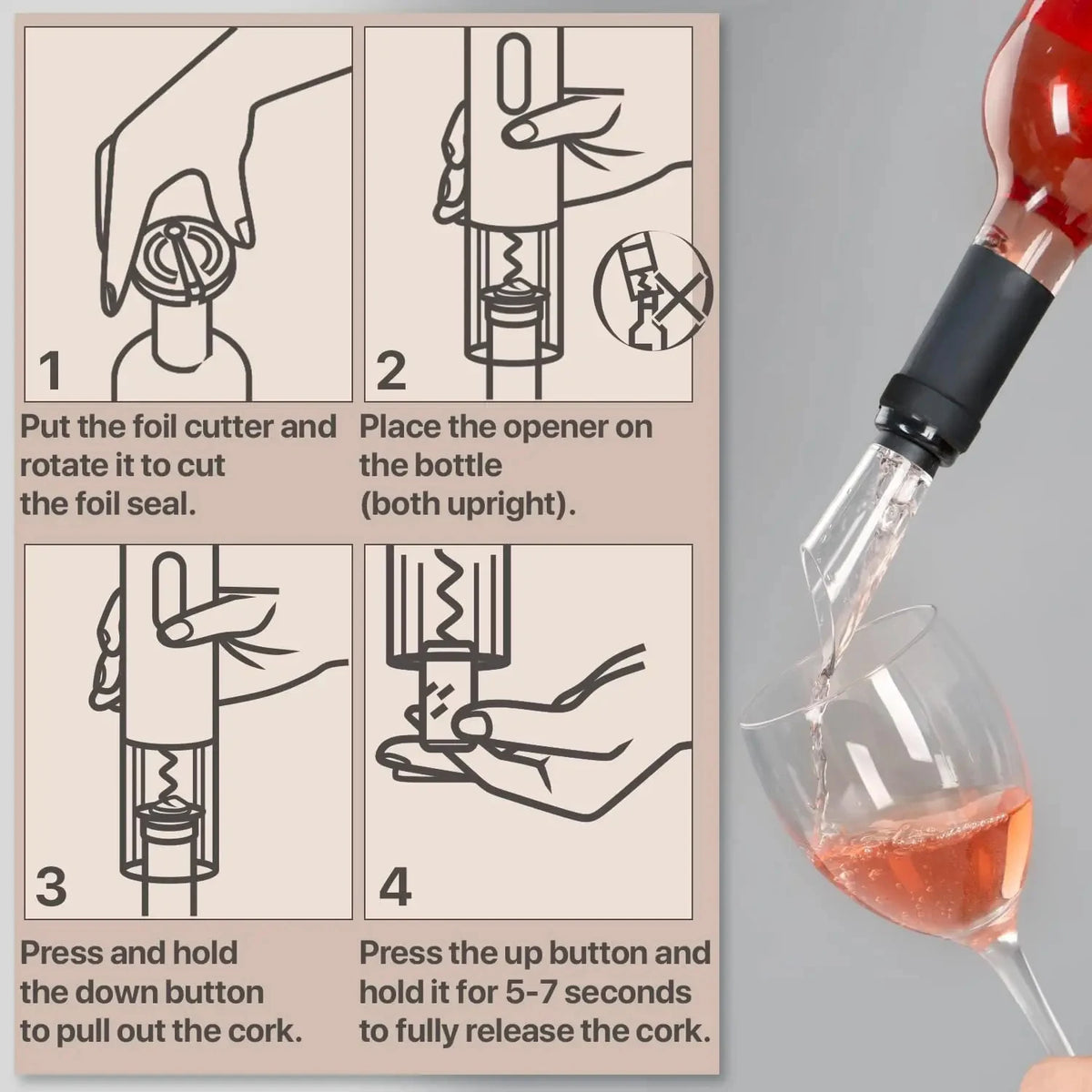 Rechargeable Electric Wine Bottle Opener