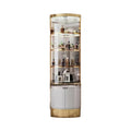 Stainless Steel Drinks Cabinet with Glass Storage