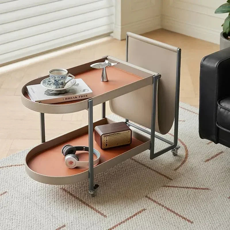Metal Drinks Trolley, Wheeled, Orange or Grey