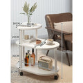 Vintage-Style Rolling Side Trolley, Wood