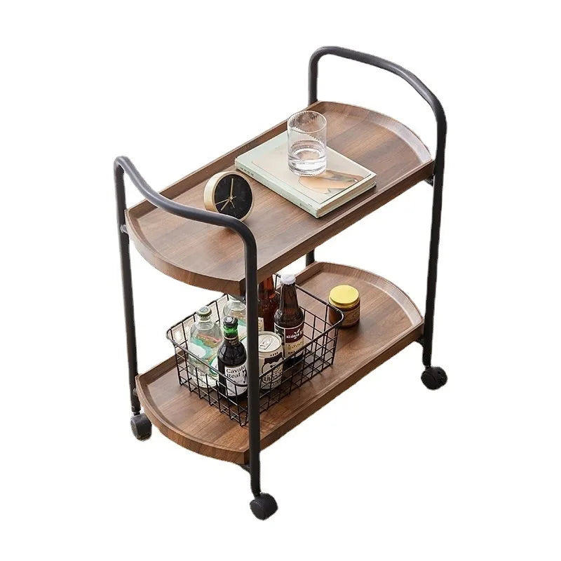 Two-Tier Wooden Bar Trolley