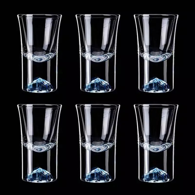 Mountain-Peak Shot Glass Set, 6 Pieces, 15ml