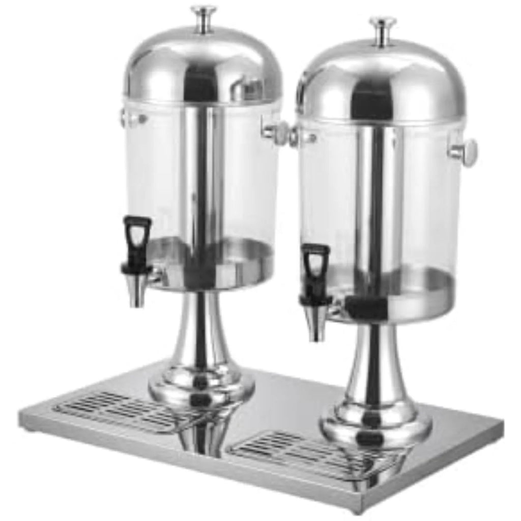 Double-Head Stainless Steel Drinks Dispenser, Two Tanks