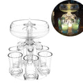 Clear Shot Dispenser Rack with 6 Shot Glasses