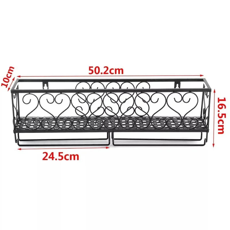 Wall-Mounted Wine Rack with Glass Holder, Bronze