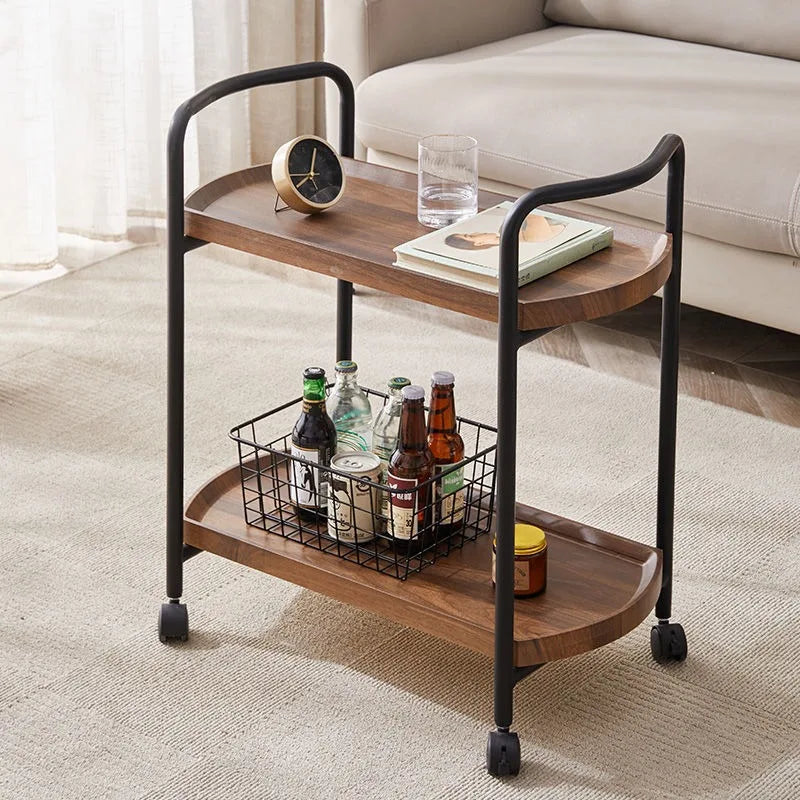 Two-Tier Wooden Bar Trolley