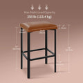 PU Leather Bar Stools Set of 2, 58cm