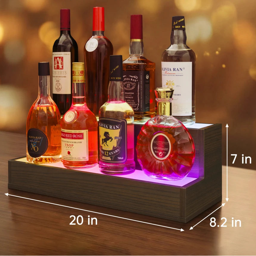 LED Wine Rack, Bottle Display Shelf with App and Remote