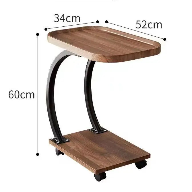 Two-Tier Wooden Bar Trolley