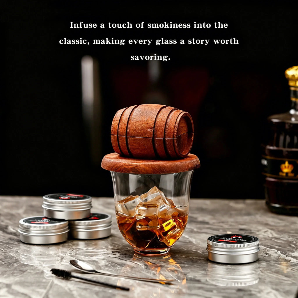 Whisky Cocktail Smoker Kit, 4 Wood Chip Flavours