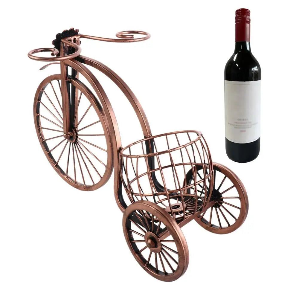 Retro Tricycle Wine Rack, Metal Bottle Holder