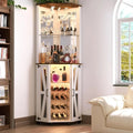 Corner Drinks Cabinet with Mirror