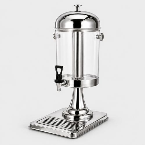 8L Stainless Steel Drinks Dispenser with Stand and Ice Core