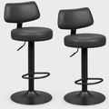 Bristol Swivel Bar Stools Set of 2, Height Adjustable on a light grey studio background