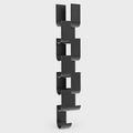Wall-Mounted Wine Rack, Black Metal — product on light grey background