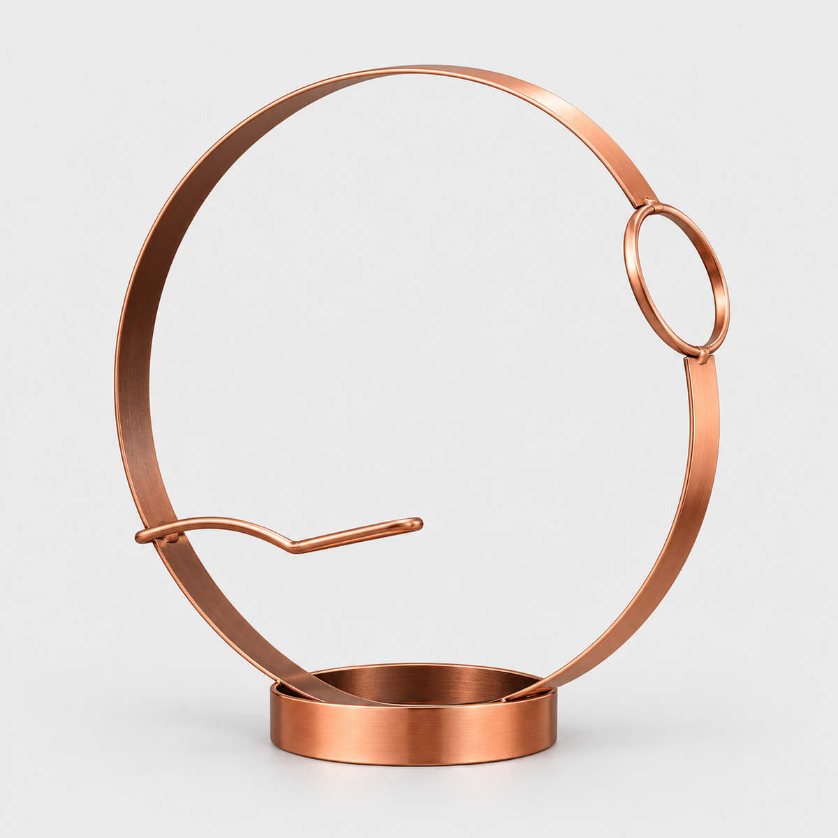 Nordic Round Metal Wine Rack, Desktop — product on light grey background