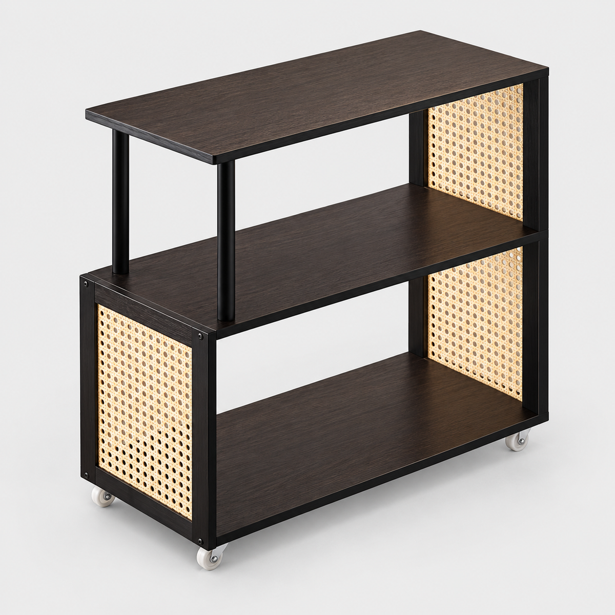 Retro Drinks Trolley, Side Table on a light grey background