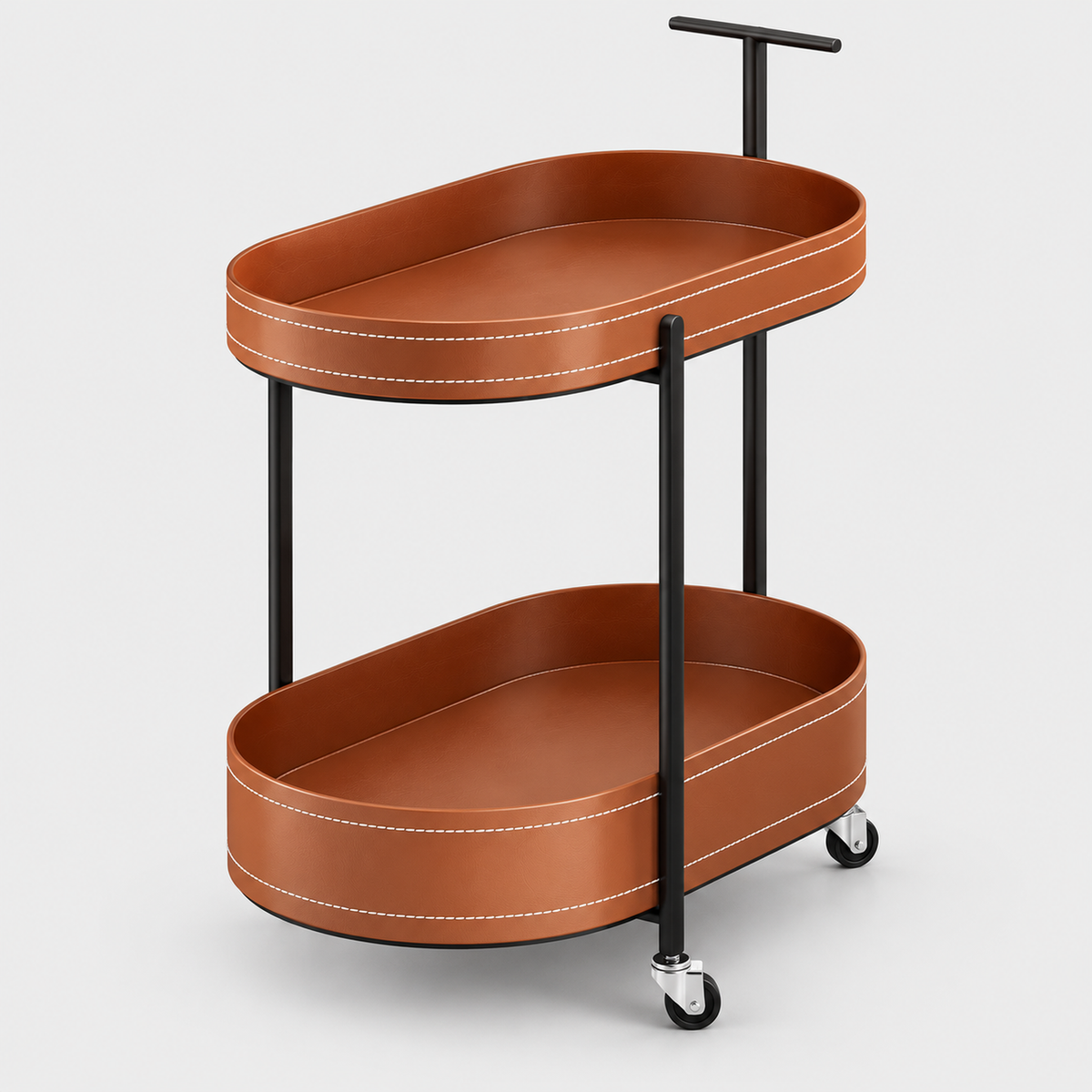 Italian-Style Drinks Trolley Table on a light grey background