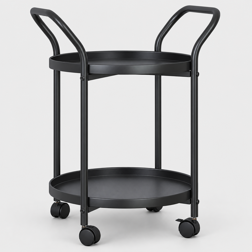 Nordic Mini Drinks Trolley Table on a light grey background
