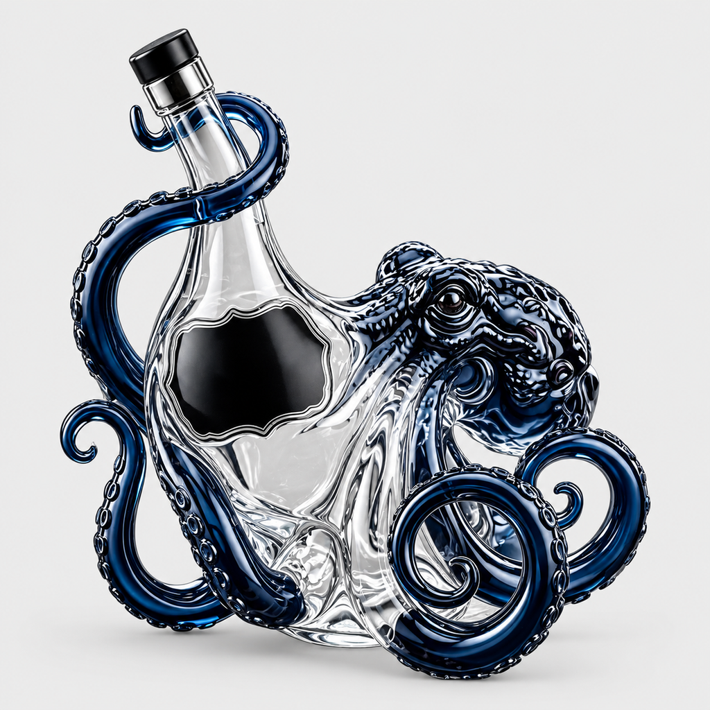 Octopus Glass Decanter, 350ml