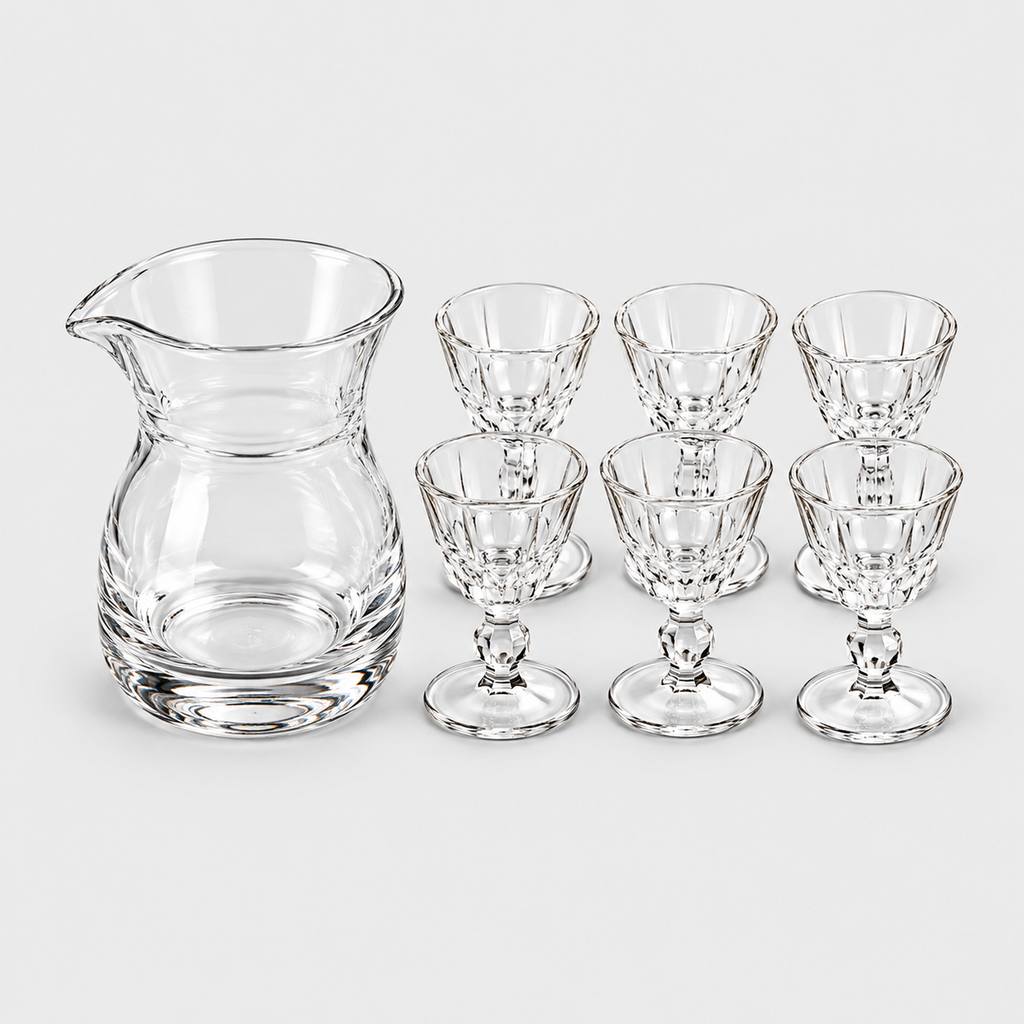 Graduated Shot Glass Set with Dispenser, Gift Boxed
